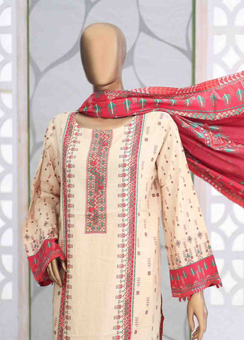 Bin Saeed Fabric - LIN-5837-3 Piece Linen Printed Suit