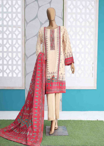 Bin Saeed Fabric - LIN-5837-3 Piece Linen Printed Suit