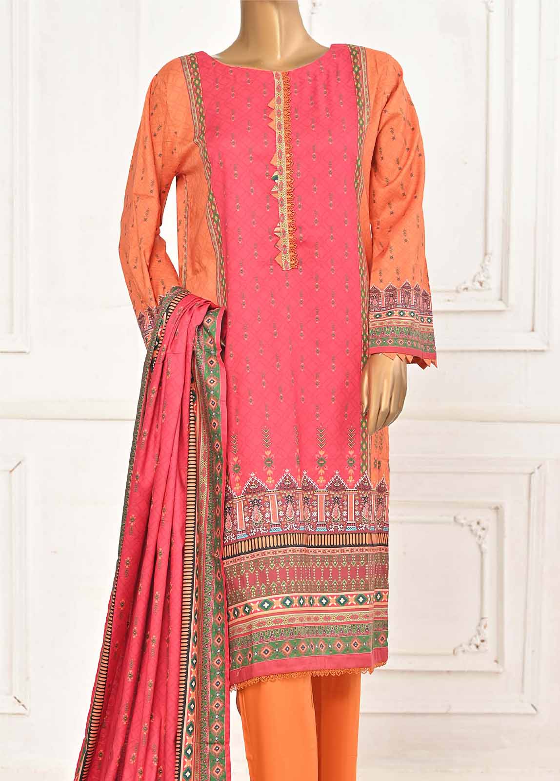 Bin Saeed Fabric - LIN-5838-3 Piece Linen Printed Stitched Suit