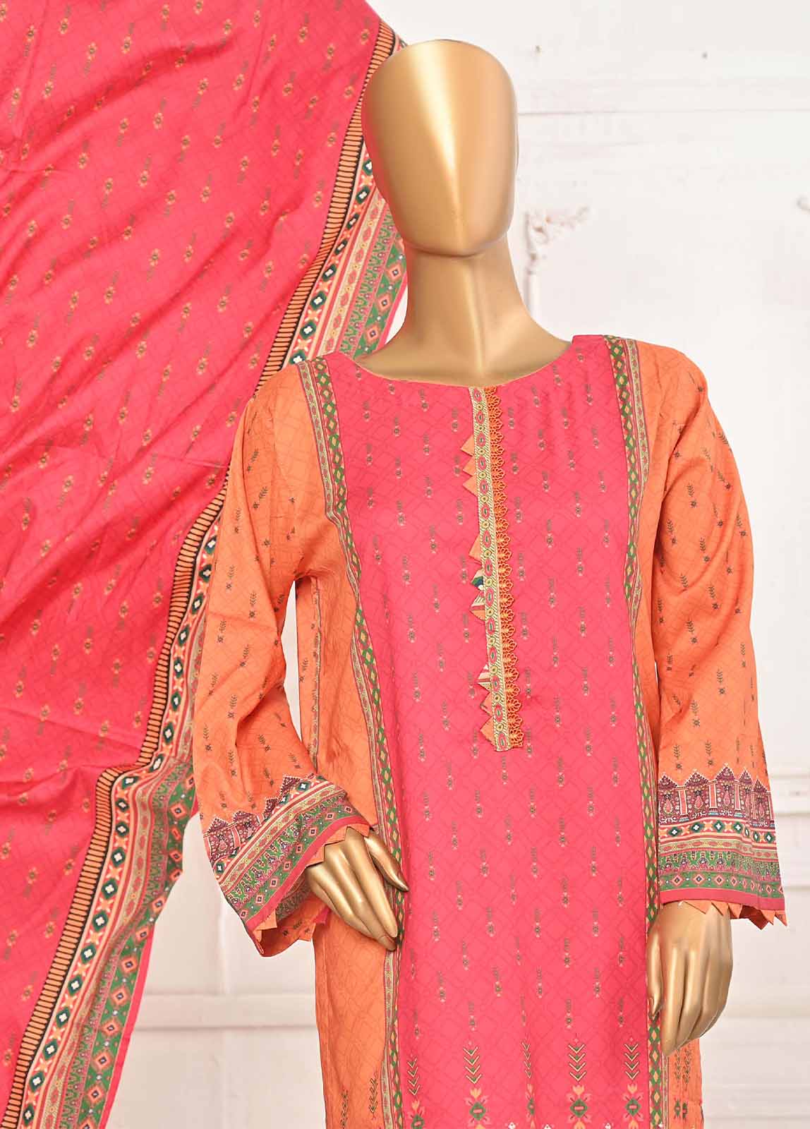 Bin Saeed Fabric - LIN-5838-3 Piece Linen Printed Stitched Suit