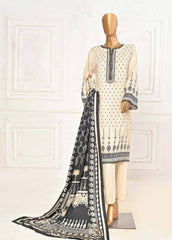 LIN-5960-3 Piece Linen Printed Stitched Suit