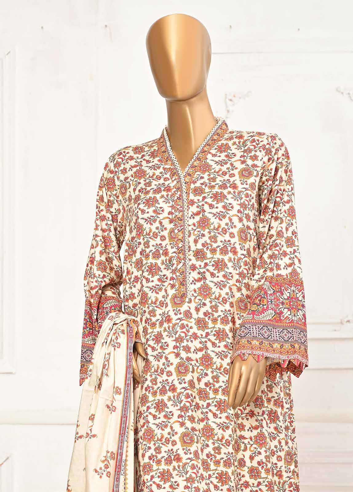 Bin Saeed Fabric - LIN-5961-3 Piece Linen Printed Stitched Suit