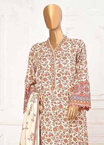 Bin Saeed Fabric - LIN-5961-3 Piece Linen Printed Stitched Suit