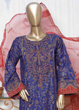 LRG-32-FR-  3 Piece Block Printed Embroidered Frock