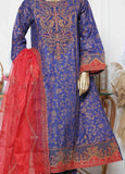 LRG-32-FR-  3 Piece Block Printed Embroidered Frock