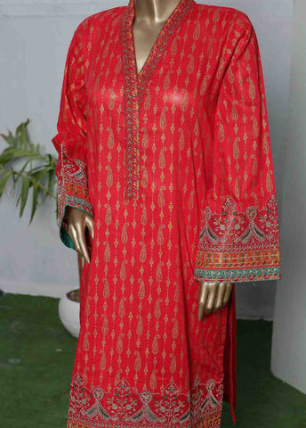 Bin Saeed Fabric - LRGE-0012- 3 Piece Block Print  Embroidered Suit