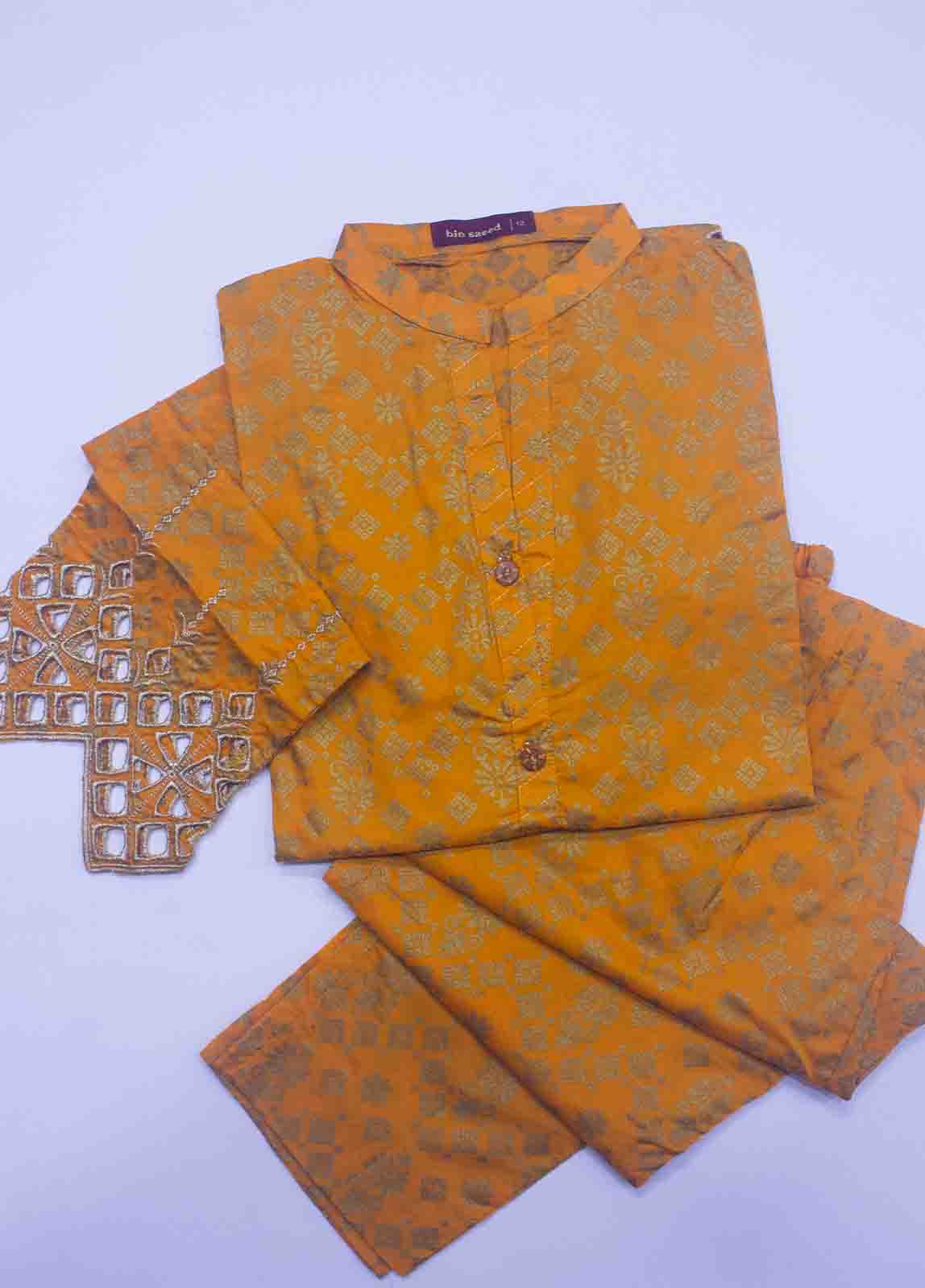 Bin Saeed Fabric - LRGF-006- 2 Piece Embridered Cotton Stitched Suit