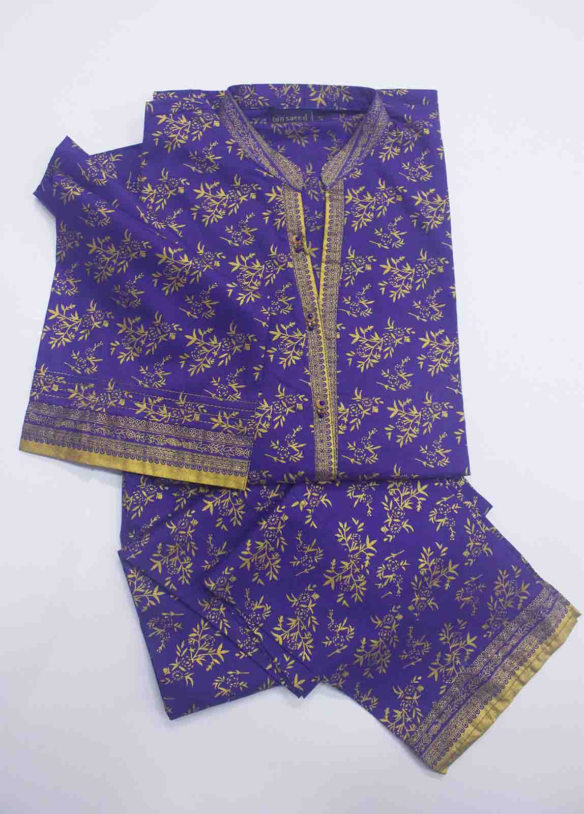 Bin Saeed Fabric - LRGF-017- 2 Piece Printed Stitched Co-ords