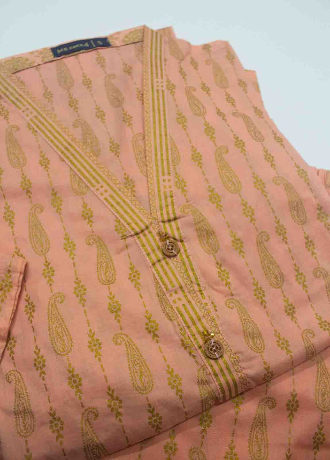 Bin Saeed Fabric - LRGF-035- 2 Piece Embroidered Cotton Stitched Suit