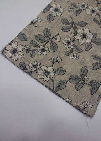 2 Piece Printed Stitched Beige Color Lawn Shirt and Farshi Shalwar