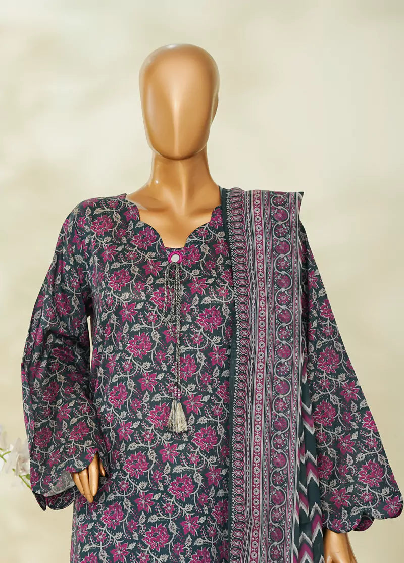 3 Piece Printed MultiColor Lawn Shirt with Trouser & Dupatta