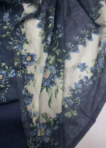 3 Piece Printed Stitched Navy Blue Color Lawn Shirt with Trouser & Dupatta