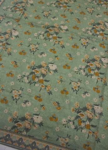 2 Piece Printed Stitched Mint Green Color Lawn Shirt and Farshi Shalwar
