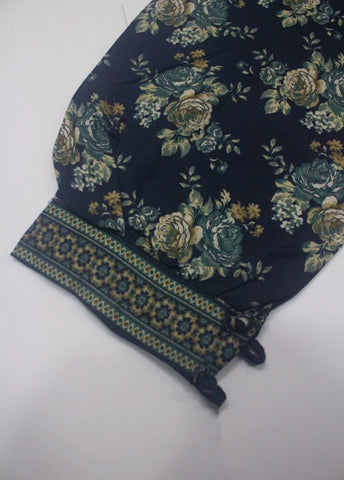 2 Piece Printed Stitched Navy Blue Color Lawn Shirt and Farshi Shalwar