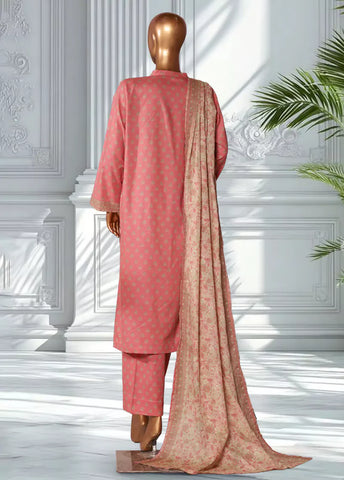 3 Piece Printed Punch Pink Color Lawn Shirt with Trouser & Dupatta