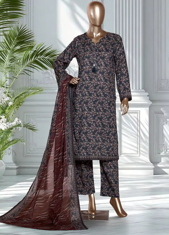 3 Piece Printed MultiColor Lawn Shirt with Trouser & Dupatta