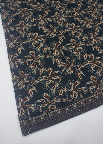 2 Piece Printed Stitched Navy Blue Color Lawn Shirt and Farshi Shalwar