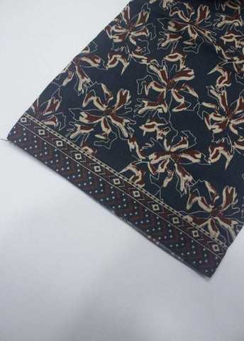 2 Piece Printed Stitched Navy Blue Color Lawn Shirt and Farshi Shalwar