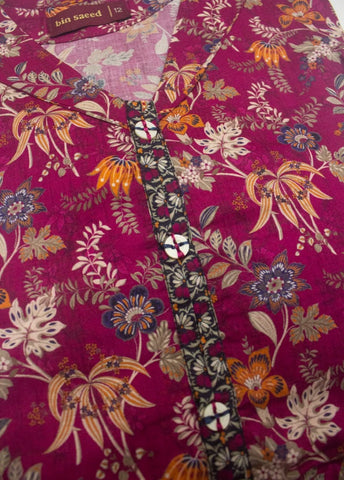 2 Piece Printed Stitched MultiColor Lawn Shirt and Farshi Shalwar