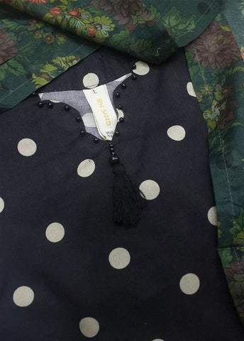 3 Piece Printed Black Color Lawn Shirt with Trouser & Dupatta