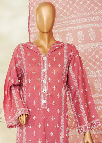 3 Piece Printed Punch Pink Color Lawn Shirt with Trouser & Dupatta