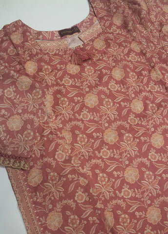 3 Piece Printed Punch Pink Color Lawn Shirt with Trouser & Dupatta