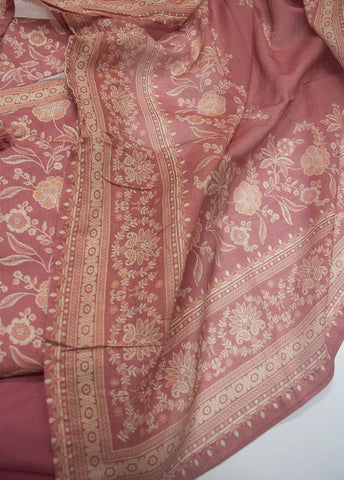 3 Piece Printed Punch Pink Color Lawn Shirt with Trouser & Dupatta