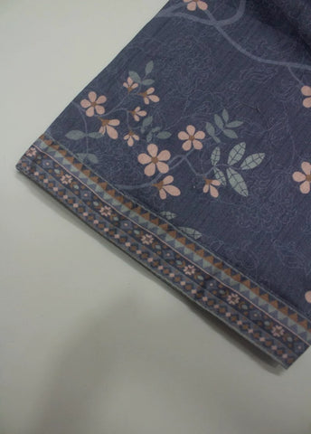 3 Piece Printed Stitched Navy Blue Color Lawn Shirt with Trouser & Dupatta