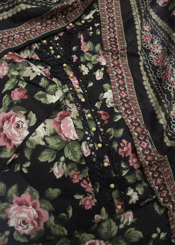 3 Piece Printed MultiColor Lawn Shirt with Trouser & Dupatta