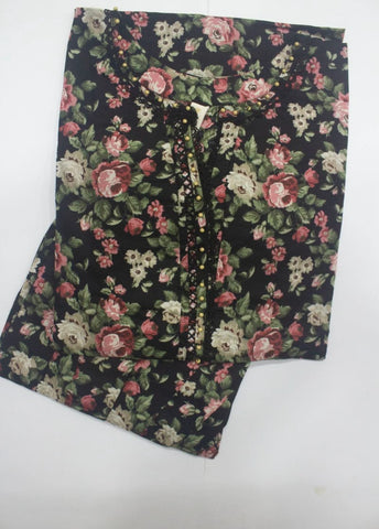 2 Piece Printed Stitched Black Color Lawn Shirt and Farshi Shalwar