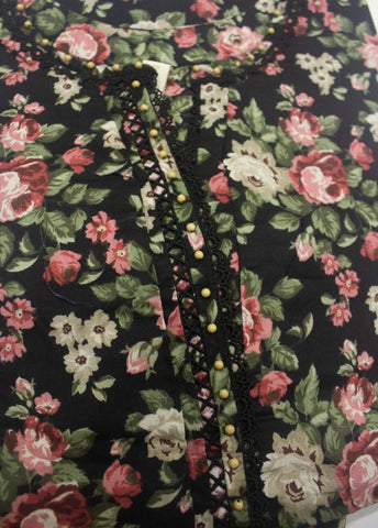 2 Piece Printed Stitched Black Color Lawn Shirt and Farshi Shalwar