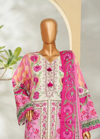 3 Piece Printed MultiColor Lawn Shirt with Trouser & Dupatta