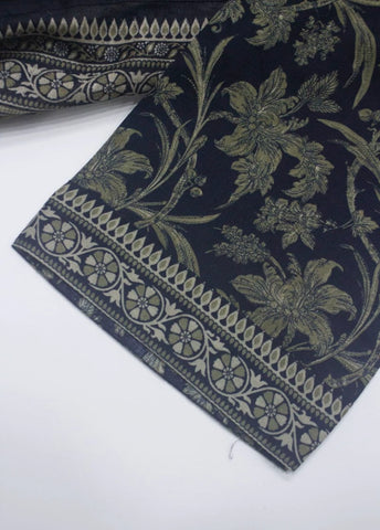 3 Piece Printed Stitched Navy Blue Color Lawn Shirt with Trouser & Dupatta