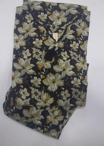 2 Piece Printed Stitched Black Color Lawn Shirt and Farshi Shalwar