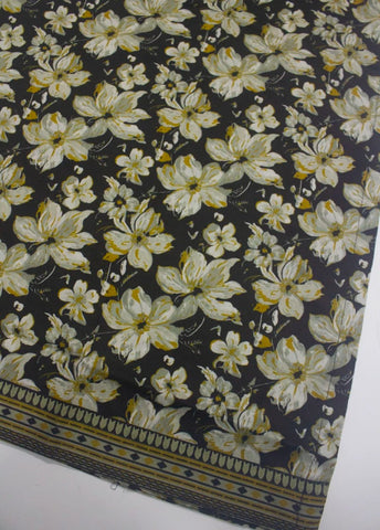 2 Piece Printed Stitched Black Color Lawn Shirt and Farshi Shalwar