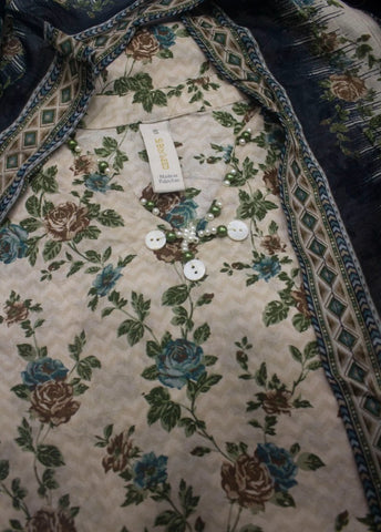 3 Piece Printed Stitched MultiColor Lawn Shirt with Trouser & Dupatta