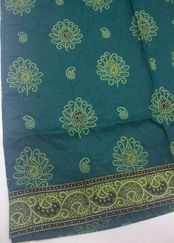 3 Piece Printed Stitched Teal Color Lawn Shirt with Trouser & Dupatta