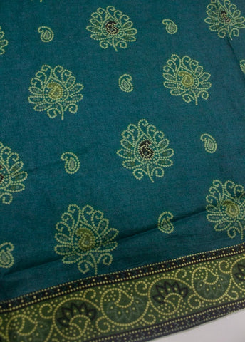 2 Piece Printed Stitched Teal Color Lawn Shirt and Trouser