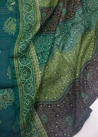 3 Piece Printed Stitched Teal Color Lawn Shirt with Trouser & Dupatta