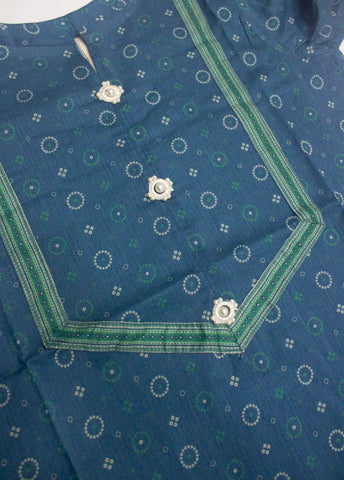 3 Piece Printed Stitched Blue Color Lawn Shirt with Trouser & Dupatta
