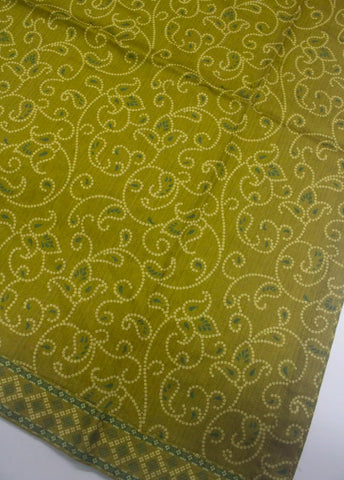 2 Piece Printed Stitched Olive Green Color Lawn Shirt and Farshi Shalwar