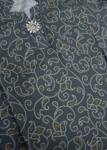 3 Piece Printed Stitched Grey Color Lawn Shirt with Trouser & Dupatta