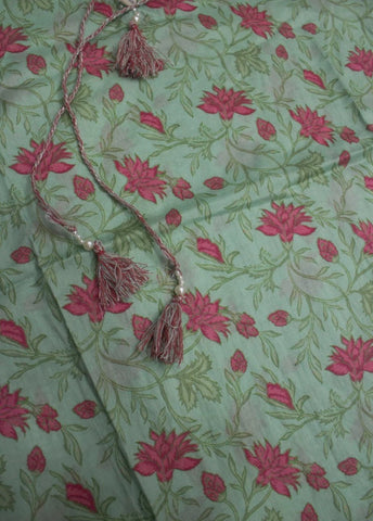 3 Piece Printed Stitched Mint Green Color Lawn Shirt with Trouser & Dupatta