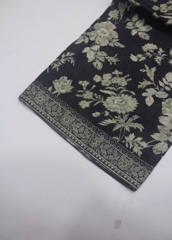 2 Piece Printed Stitched Black Color Lawn Shirt and Farshi Shalwar