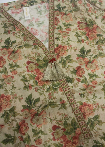 2 Piece Printed Stitched MultiColor Lawn Shirt and Farshi Shalwar