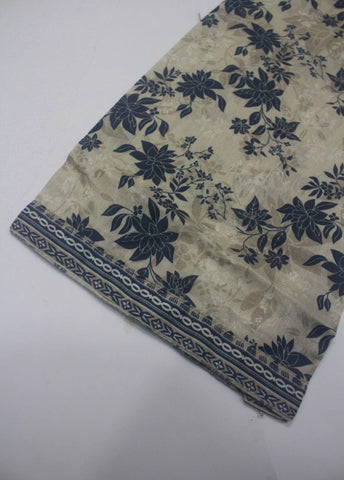 2 Piece Printed Stitched Beige & Blue Color Lawn Shirt and Farshi Shalwar