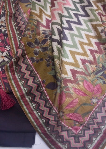 3 Piece Printed Stitched MultiColor Lawn Shirt with Trouser & Dupatta