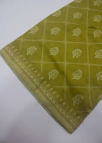 2 Piece Printed Stitched Olive Green Color Lawn Shirt and Farshi Trouser