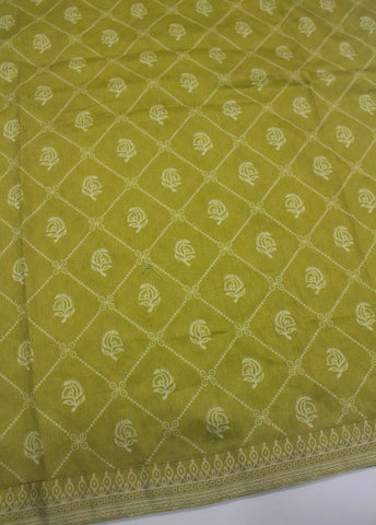 2 Piece Printed Stitched Green Color Lawn Shirt and Farshi Shalwar