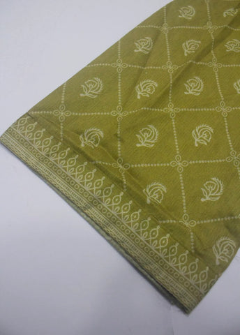 2 Piece Printed Stitched Green Color Lawn Shirt and Farshi Shalwar